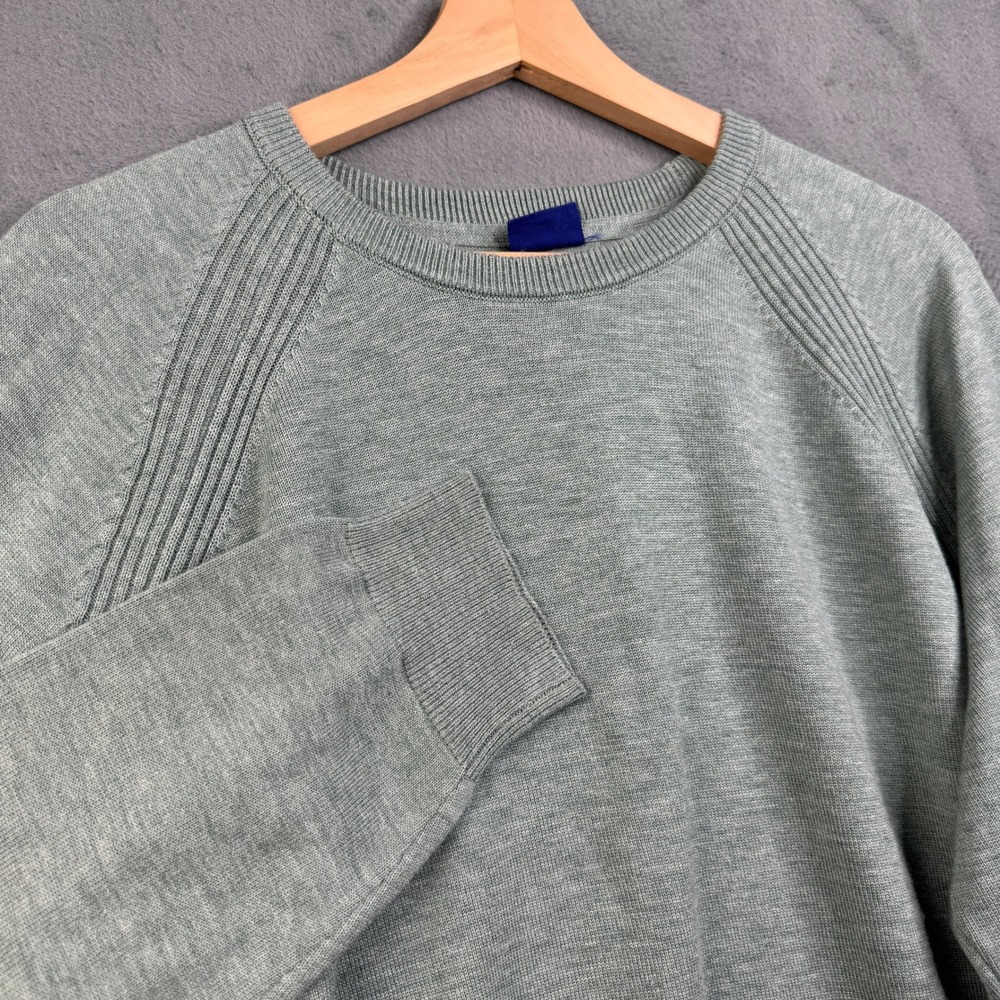 FootJoy Mens Sage‎ Green Wool Blend Crewneck Golf Sweater Large Long sleeve